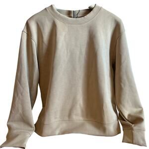 A New Day Women's Tan Sandwash Long Sleeve Heavy Sweatshirt - Size Small - NWT